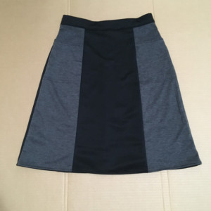 Colorblock ponte black grey skirt