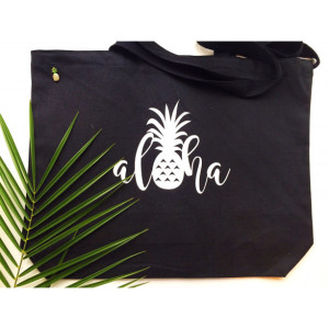 Aloha Pineapple Tote ~ Hawaii Tote ~ Aloha Tote ~ Pineapple Tote ~ Beach Tote ~ Hawaii Beach Bag ~ Aloha Canvas Bag ~ Hawaii Wedding Tote