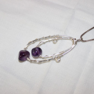Amethyst Pendant, Wire Wrapped Pendant, Amethyst Necklace, February Birthstone Necklace, Chakra Balancing Pendant
