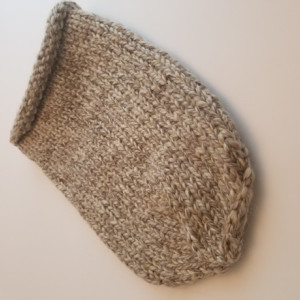 Hand Knitted Baby Cocoon - Heather Brown