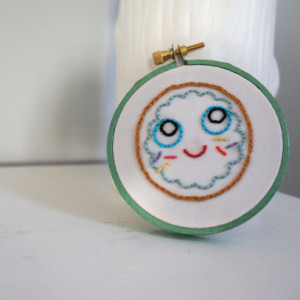 Donut Embroidery Hoop, Hand Embroidery Home Decor, Sublime Stitching Heidi Kenney, Donut Art, Nursery Wall Art, Embroidery Hoop Art