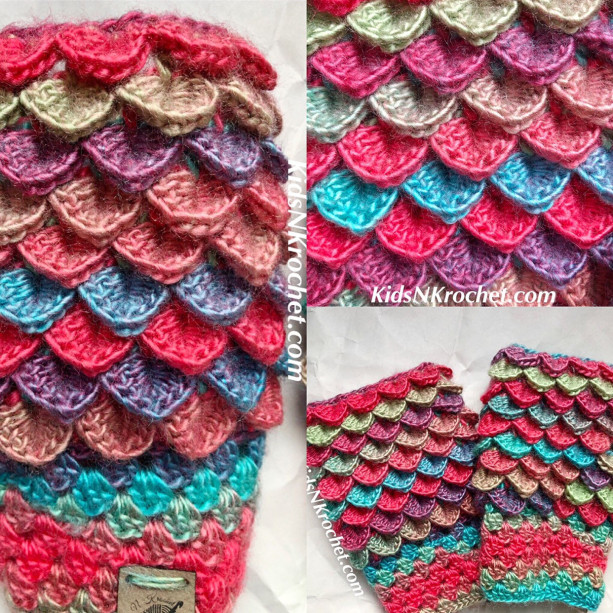 Dragon scale gloves / Mermaid Finger-less gloves / Woman's size