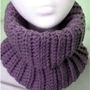 Cowl, Fitted cowl, Lavender Purple Neckwarmer
