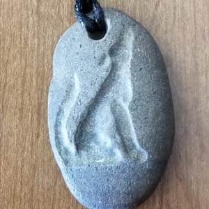 Howling Coyote Stone Necklace 
