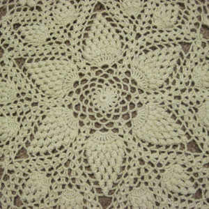 Handcrocheted Tan "Majestic" Doily Centerpiece Table Runner Home Decor