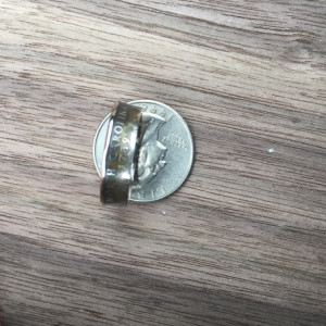 State ring| Coin| dark patina| quarter