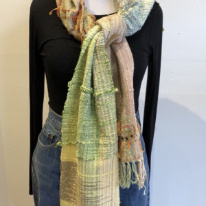 Wide Handwoven Cotton Scarf