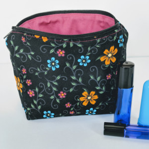 Floral Essential Oil Bag, Roller Ball Bag, Essential Oil Case, Essential Oil Storage, Gift for Her