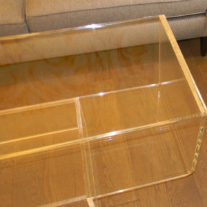 Lucite/Acrylic Upside Down "Waterfall" Coffee Table - 1"