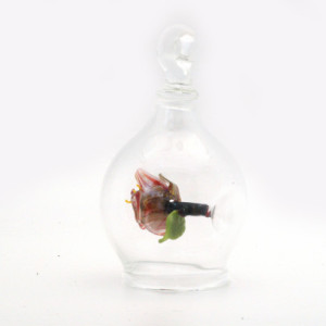 Flying Glass Orb: Magnificat Red Flower