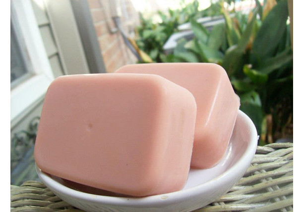 2 Natural pink clay soap