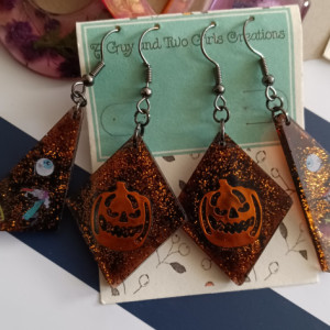 Fall Halloween earrings