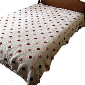 Handmade Crocheted Bedspread White