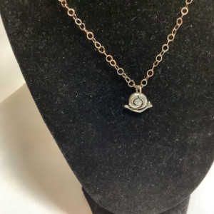 Silver chain with snail focal 