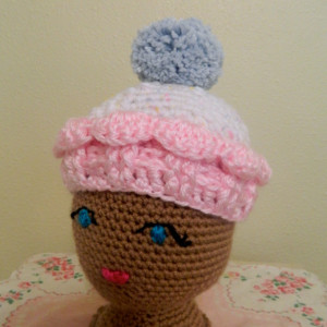 Crocheted Baby Pink Cupcake Hat