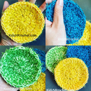 Eco-Friendly face scrubby / pot and pan scrubby / Dish washing scrubby set of 4