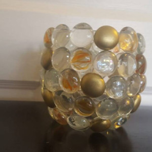 Glass Bead Candle Holder- Set of 4