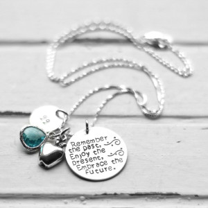 Hand Stamped Sterling Silver Teacher Retirement Necklace