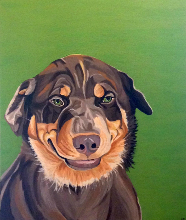 Rex - Custom Dog Portrait 20" x 24" x 1.5"