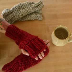 A Little Love Knitted Fingerless Gloves Handwarmers | For Her