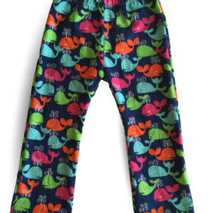 colorful whales baby/toddler lounge pants, toddler pants, whales pants, comfortable pants, a whale of a good time, unisex lounge pants
