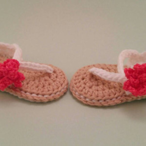 White Baby Girl Sandals - Crochet Baby Sandals - Flower Sandals - Infant Girl Shoes - Baby Girl Sandals - Baby Beach Shoes