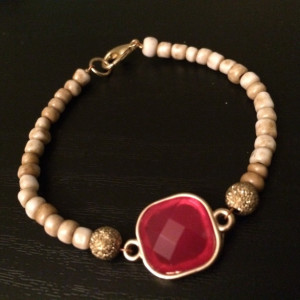 ruby and gold bracelet