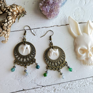 Wunderland jewelry // Coyote tooth earrings // one of a kind // summer boots// jasper // Coyote// earrings // spring