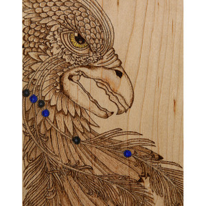Handcrafted Griffin Pyrography Wall Art, Wood Burning