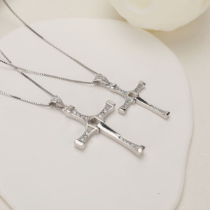 925 Silver Fast & Furious Dominic Toretto Cross Necklace 
