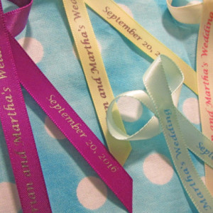 10 Funeral Personalized Ribbons 3/8 inches wide (unassembled)