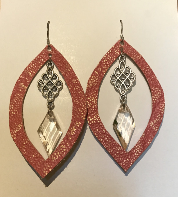 unique and elegant leather earrings