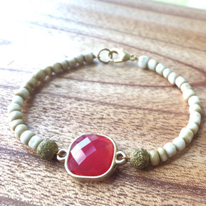 ruby and gold bracelet