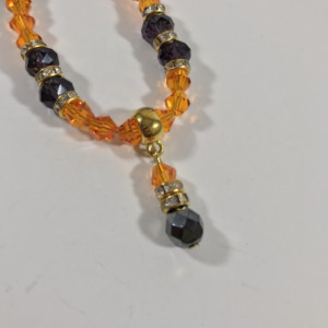 Black & Orange bead necklace 