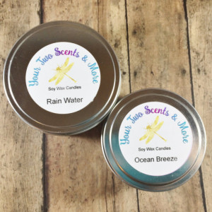 Candle Gift Set, Soy Wax Candle, Scented Soy Candle, Natural Soy Candle, Vegan Candle, Eco Friendly Candle, 8 Oz Candle Tin, 6 Oz Candle Tin