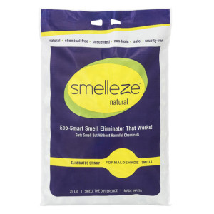 SMELLEZE Natural Formaldehyde Spill & Odor Absorbent Granules: 25 lb. Bag