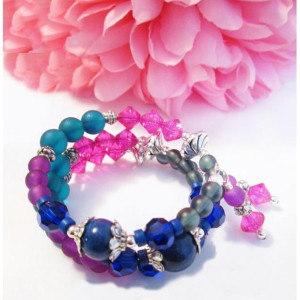 Lapis Lazuli Colorful Fun Bracelet, Coil Bracelet, Mother in Law, Thank You Gift, Wrap Bracelet, For Daughter, Bracelets for Women, Bff Gift