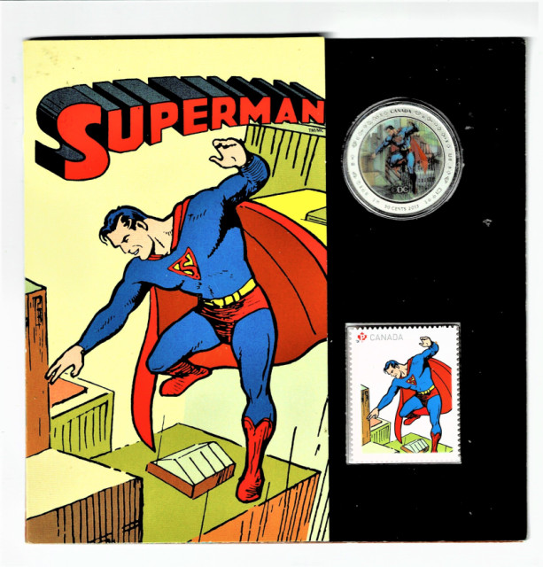 SUPERMANS 75TH ANNIVERSARY  SILVER COIN AND STAMP SET