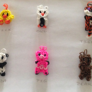 Animal charms, Backpack danglers, pencil toppers, Keychain hangers
