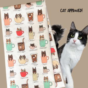 Mini Coffee Cats Tea Towel