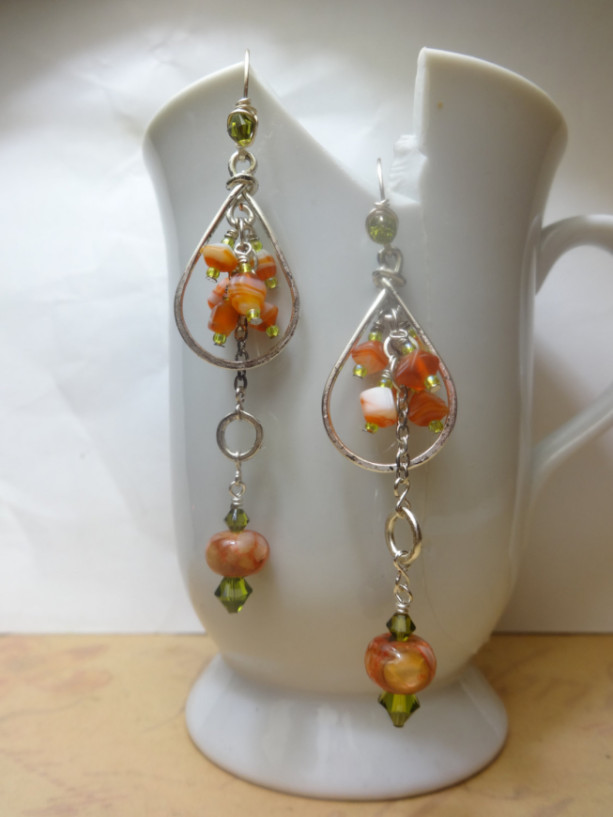 Day at the Beach Cluster Earrings