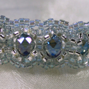 Blue & Silver Woven Bracelet