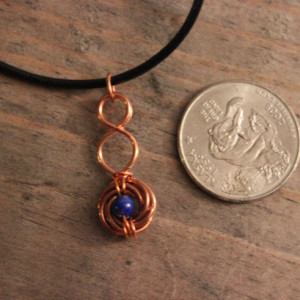 Lapis Pendant, Lapis Lazuli Pendant, Copper Pendant