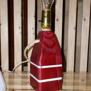 Nautical Lobster Buoy Lamp. Made in Maine Comes with Lamp Shade