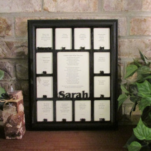 School Years Days Picture Frame with Name Graduation Collage Black Frame Black Matte 11x14