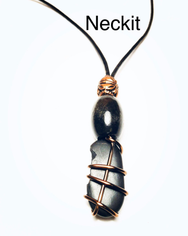 Decorative Wire Wrapped River Rock Stone Unisex Necklace