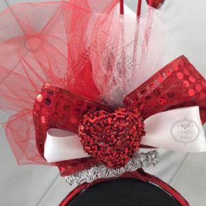 Valentines Day/Love Mini Top Hat, Bachelorette, Steampunk, Fascinator, Headband