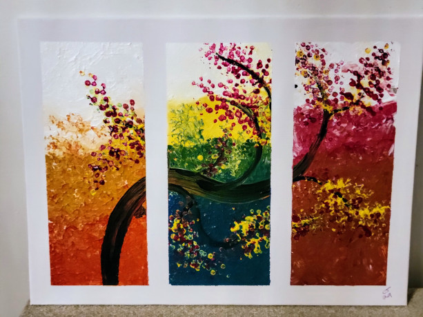 11x14 Acrylic Blossom Painting