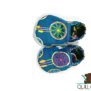 Dream Catcher Ankle Booties- Baby Booties-Toddler Booties- Baby Shoes- Toddler Shoes- Soft Soled Shoes- Crib Shoes- Grip Sole Shoes