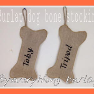 Burlap dogbone stocking